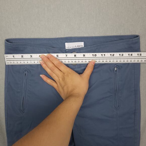 Made And Loved Loft Women's Mid-Rise Ankle Pants Sz 28/6 Skinny Stretch Gray - Picture 9 of 10